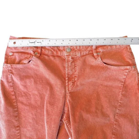 Urban Outfitters BDG Extreme Flare Corduroy Pants Women’s Sz 32 Tangerine Orange - Picture 13 of 16
